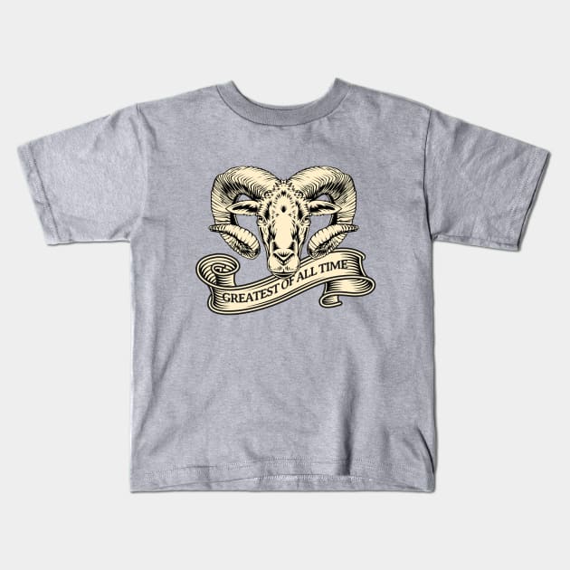 GOAT - Greatest of All Time Kids T-Shirt by valentinahramov